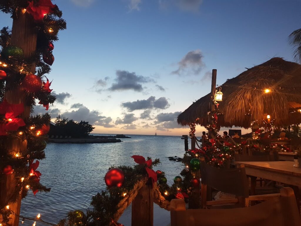 Christmas decoration at Mambo Beach