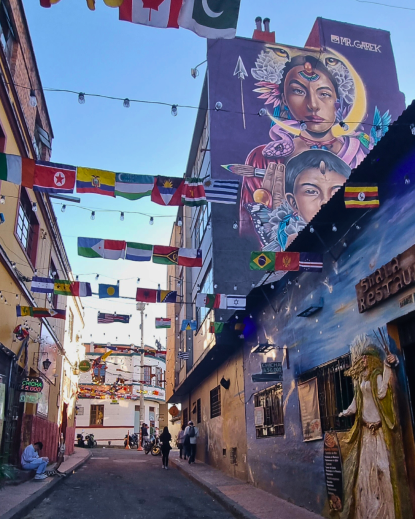 Street art in La Candelaria, Bogotá.