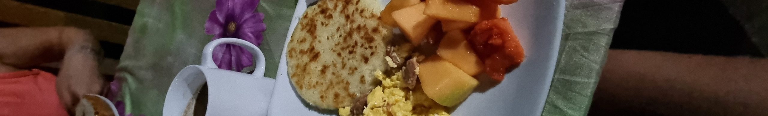 One of the breakfasts during the Lost City Trek.